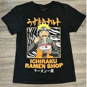 Anime T-Shirt Naruto Ichiraku Ramen Shop Graphic Tee Size Small